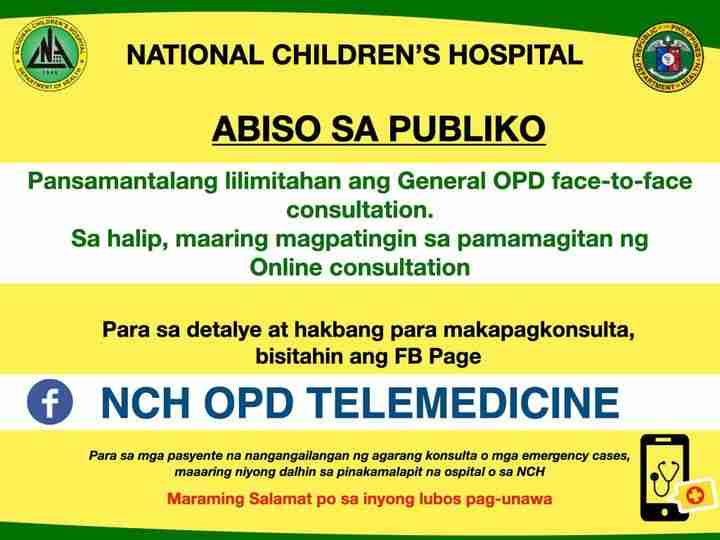 NCH OPD Telemedicine – Https://www.lookingfor.com.ph